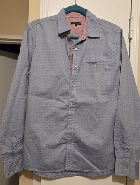 Cortigiani Men's Cotton Button Front Shirt Size M